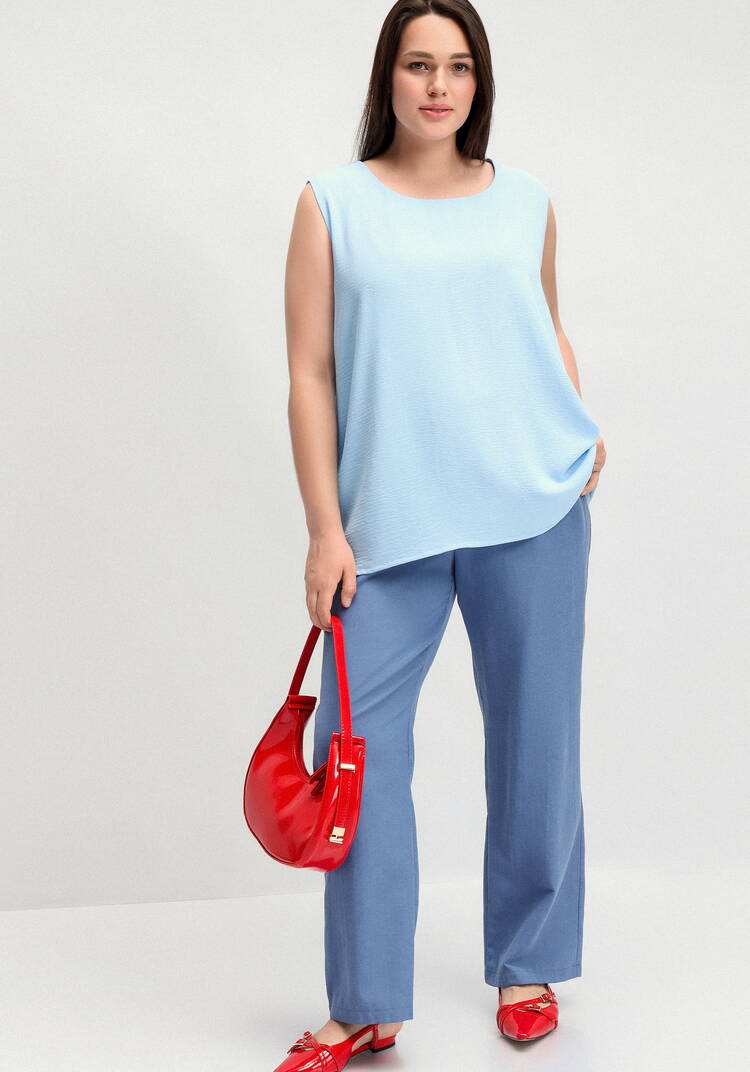 Брюки прямого силуэта с поясом на резинке шир.  750, рис. 12