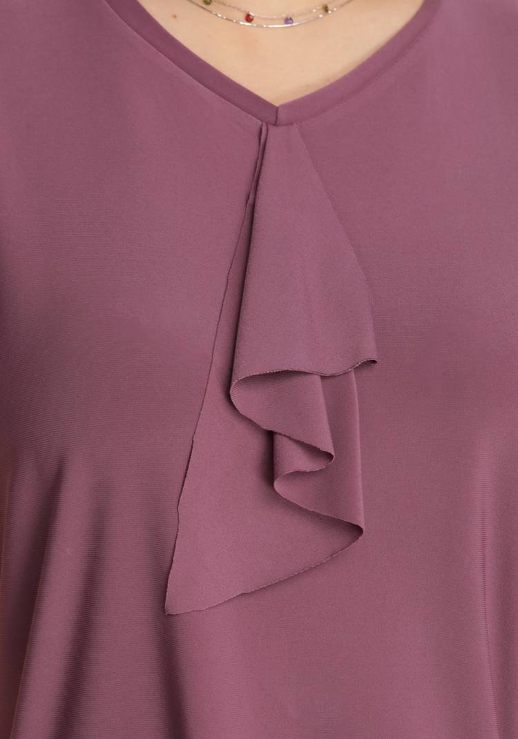 Блуза с воланом спереди шир.  750, рис. 25