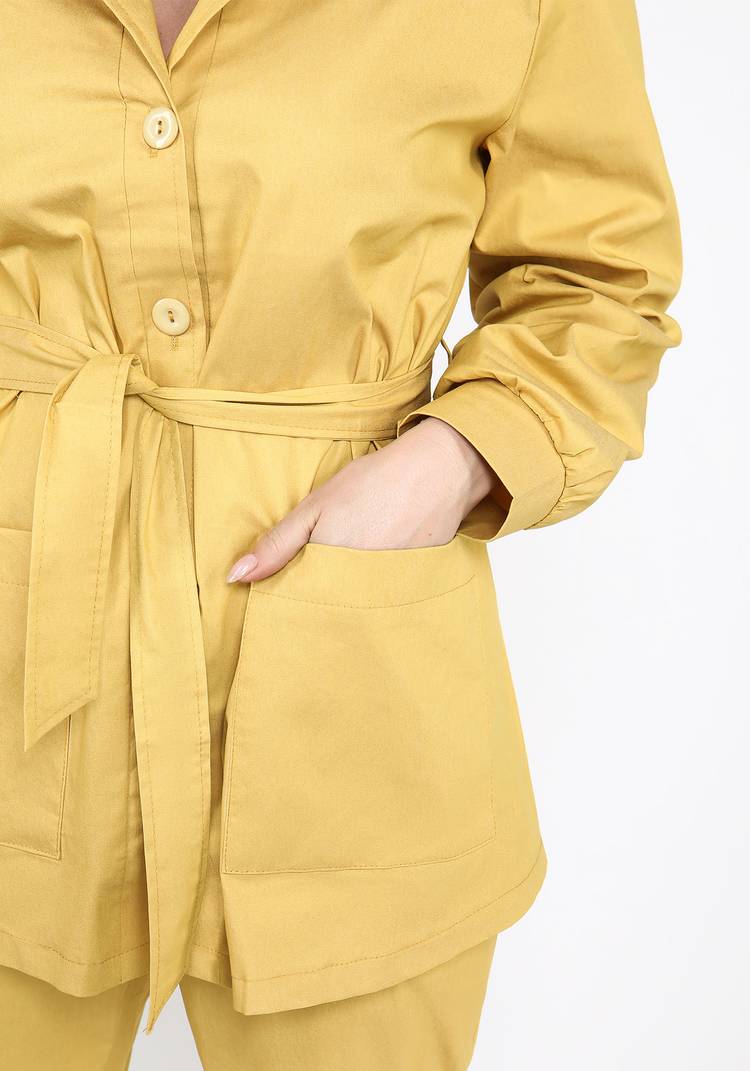 Жакет с поясом на пуговицах шир.  750, рис. 21