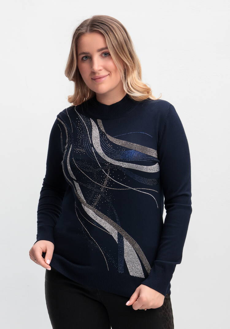 Джемпер с рисунком из страз шир.  750, рис. 7