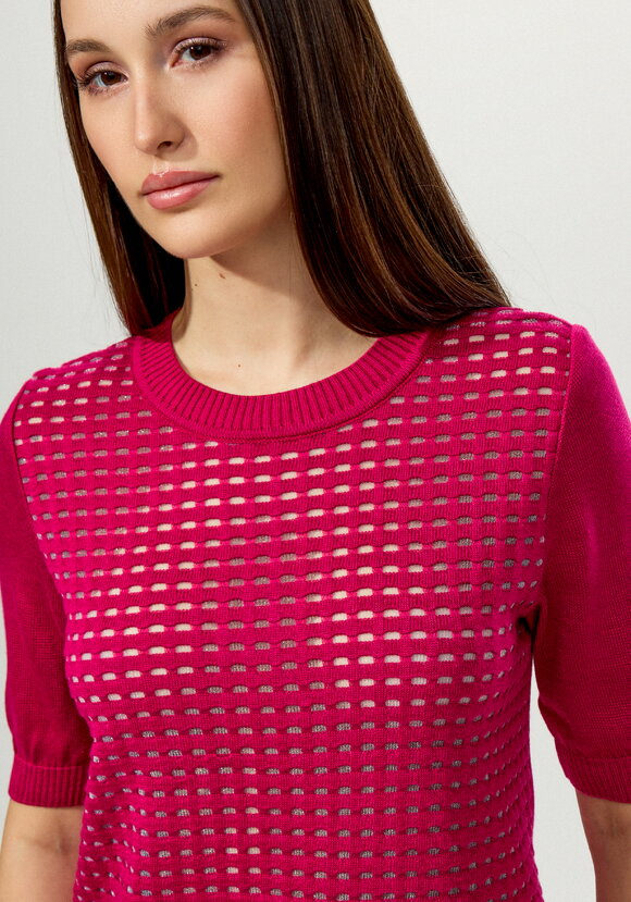 Джемпер с передней полочкой ажурной вязки шир.  580, рис. 20