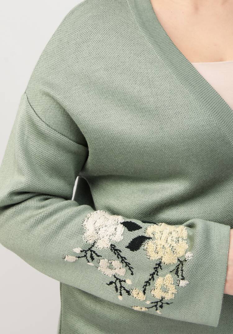 Кардиган с цветочным акцентом шир.  750, рис. 6