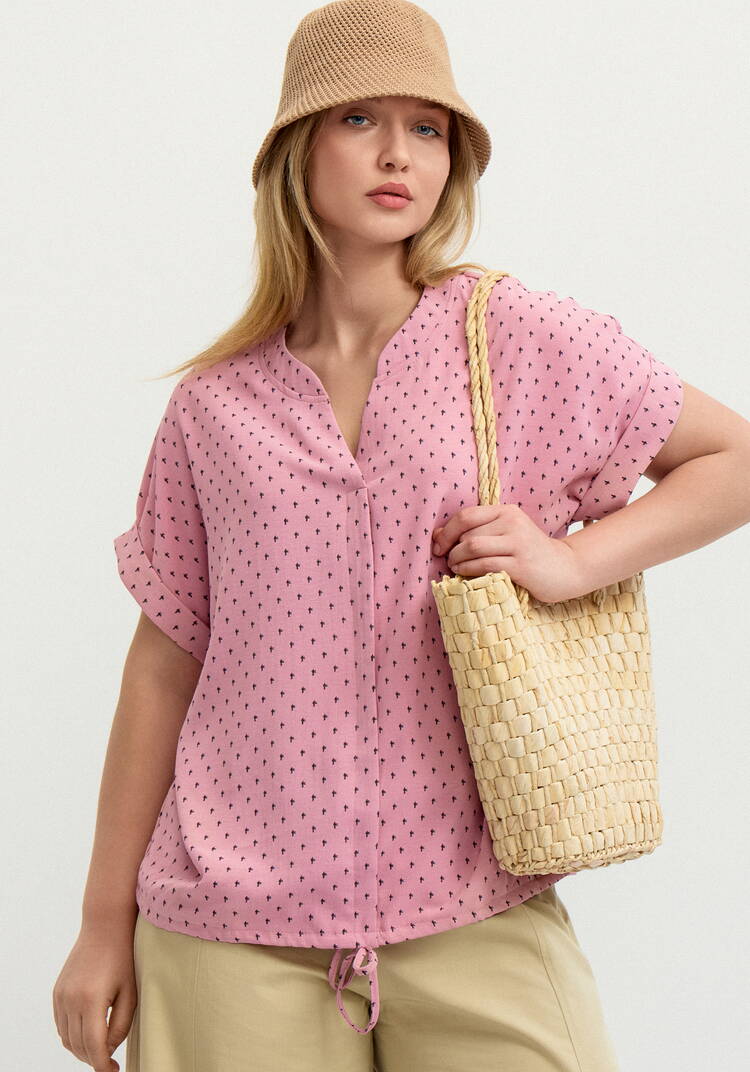 Блуза на кулиске по низу Мира шир.  750, рис. 25