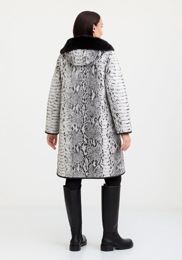Дубленка с анималистичным принтом шир.  580, рис. 3