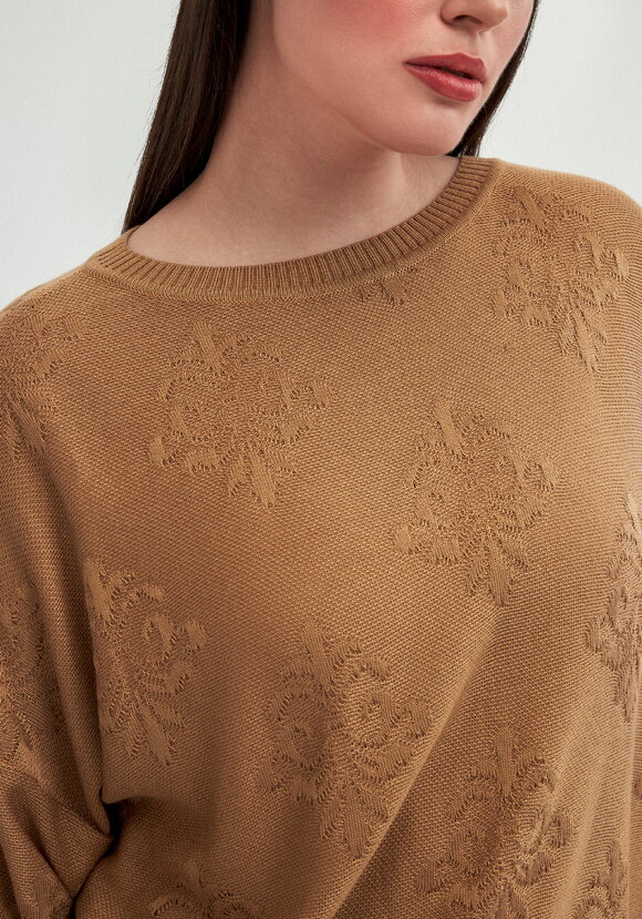 Джемпер структурной вязки свободного силуэта шир.  580, рис. 13