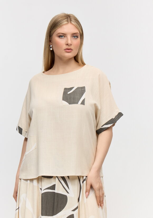 Костюм из вискозы: блуза с юбкой шир.  580, рис. 9