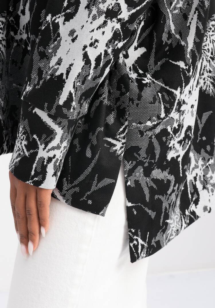 Джемпер трикотажный свободного кроя с принтом шир.  750, рис. 6