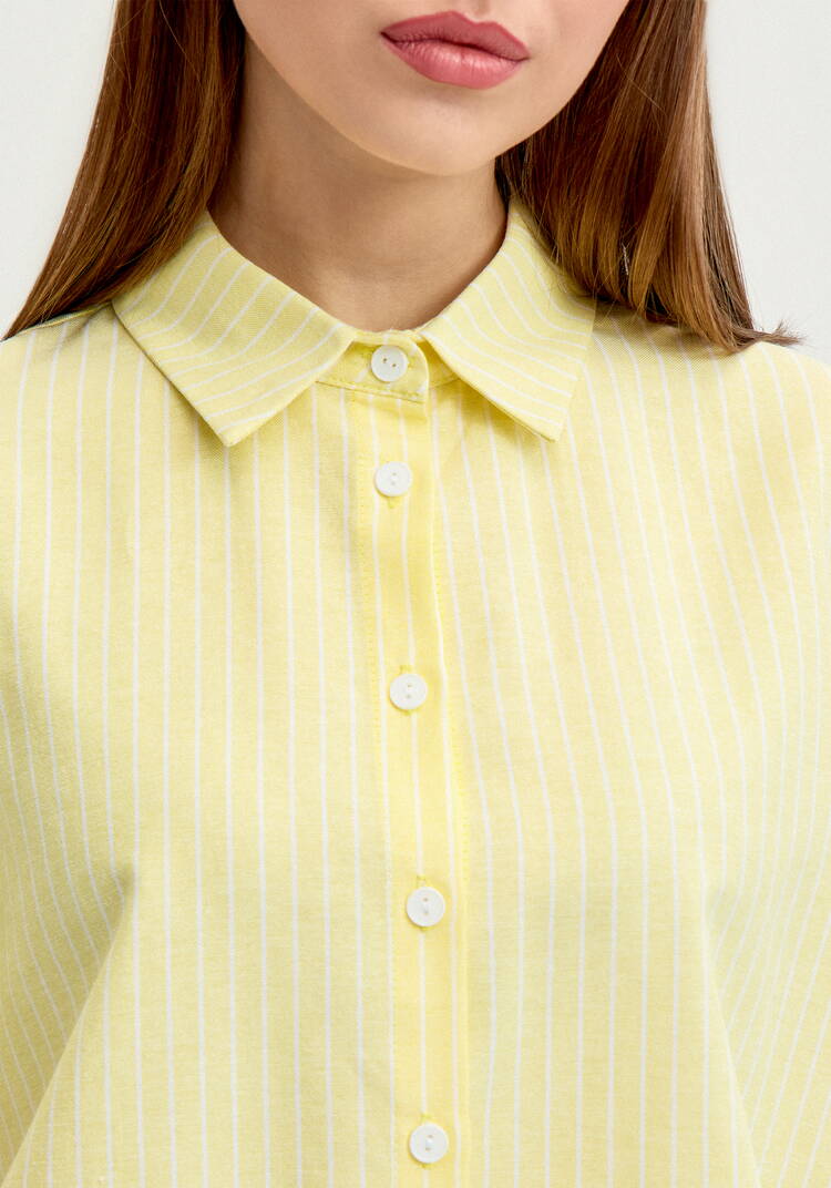 Блуза на пуговицах в вертикальную полоску шир.  750, рис. 13