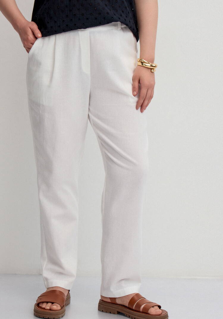 Брюки изо льна длиной 7/8 шир.  750, рис. 9