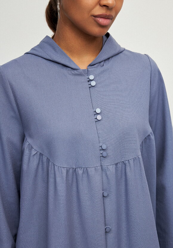 Платье-тренч с капюшоном изо льна шир.  580, рис. 14