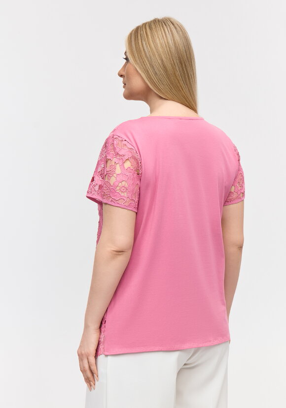 Блуза ажурная свободного кроя шир.  580, рис. 3