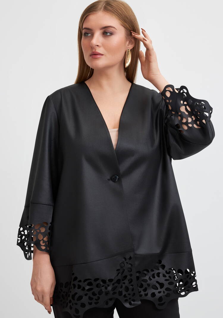 Кардиган с ажурным рисунком шир.  750, рис. 7