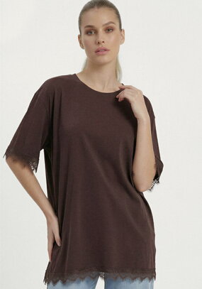 Блуза с отделкой из кружевa