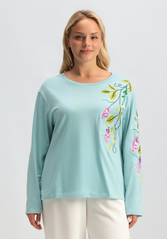 Лонгслив с вышивкой шир.  580, рис. 22