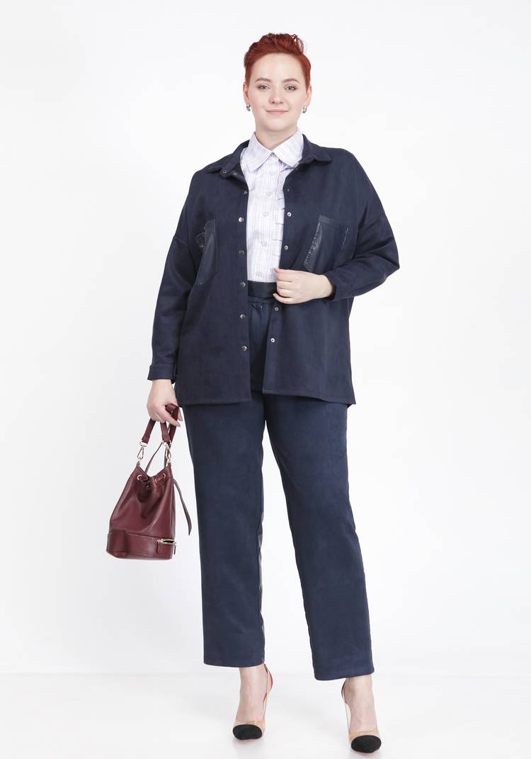 Брюки с отделкой из эко-кожи шир.  750, рис. 7