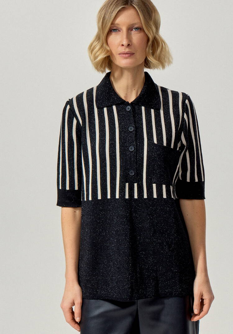 Футболка женская с застежкой-поло шир.  750, рис. 6