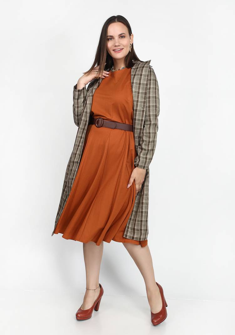 Платье однотонное с пышной юбкой шир.  750, рис. 4