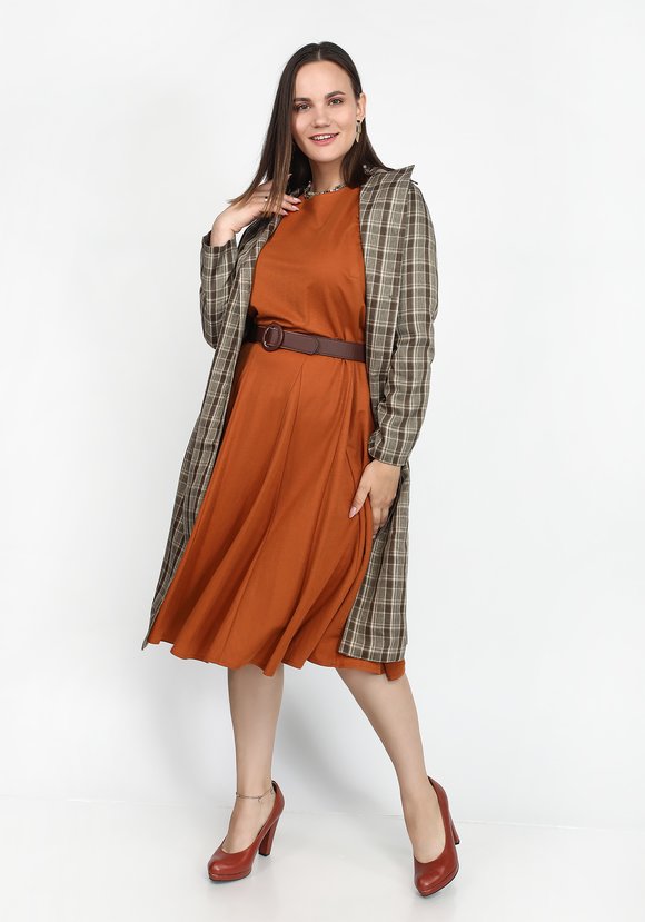 Платье однотонное с пышной юбкой шир.  580, рис. 4