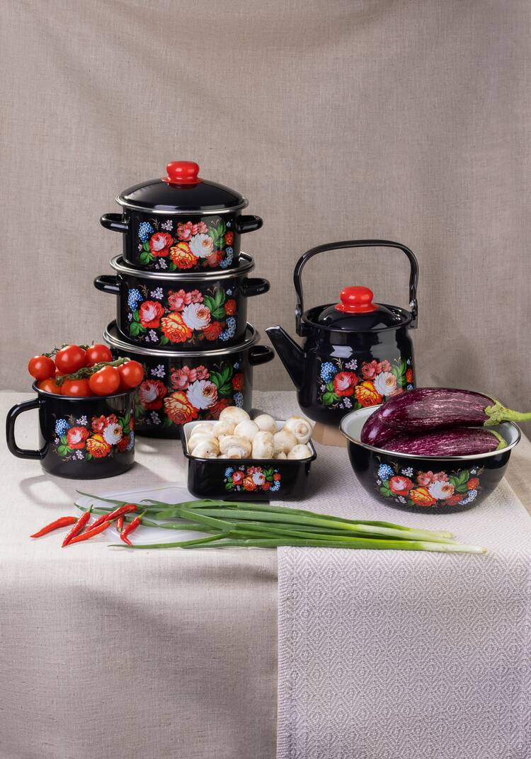 Набор посуды Жостовские мотивы шир.  750, рис. 13