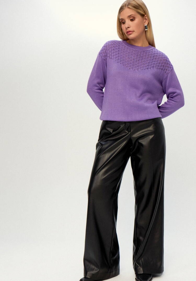 Джемпер женский с ажурной кокеткой шир.  750, рис. 23