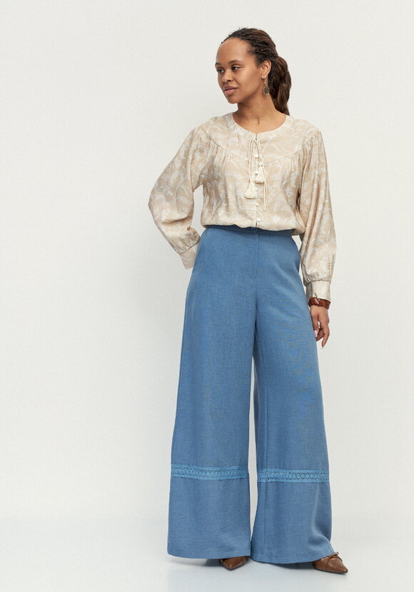 Брюки с вставками кружева Светлана шир.  580, рис. 7