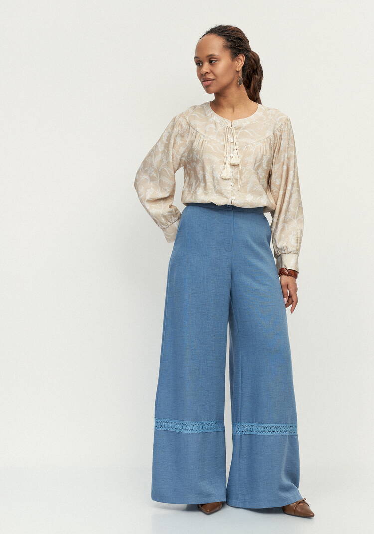 Брюки с вставками кружева Светлана шир.  750, рис. 7