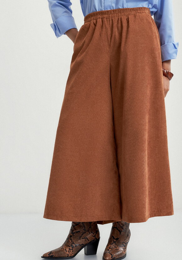 Юбка-брюки из микровельвета шир.  580, рис. 10