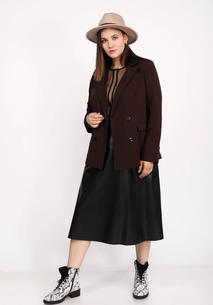 Жакет с контрастным воротом шир.  750, рис. 3