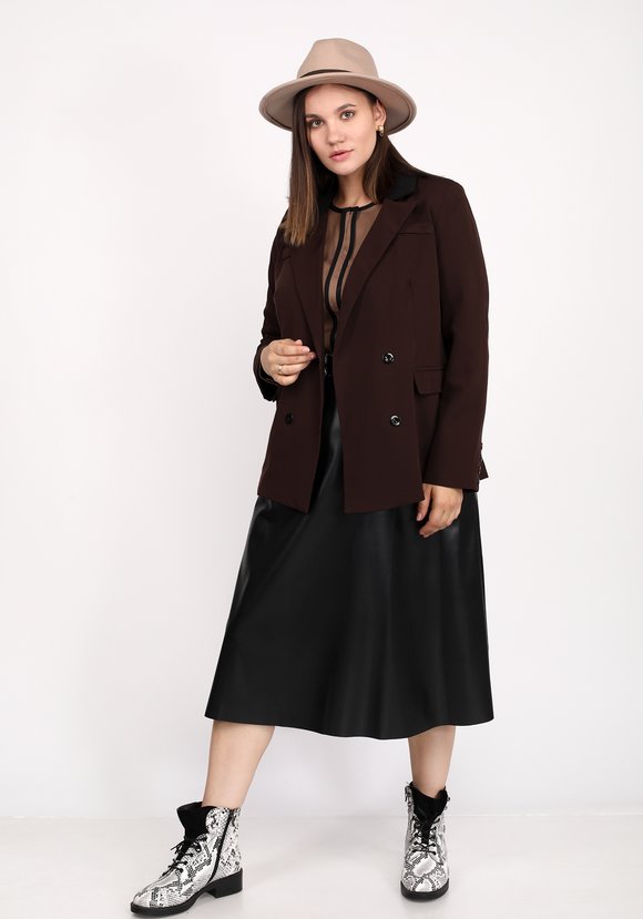 Жакет с контрастным воротом шир.  580, рис. 3