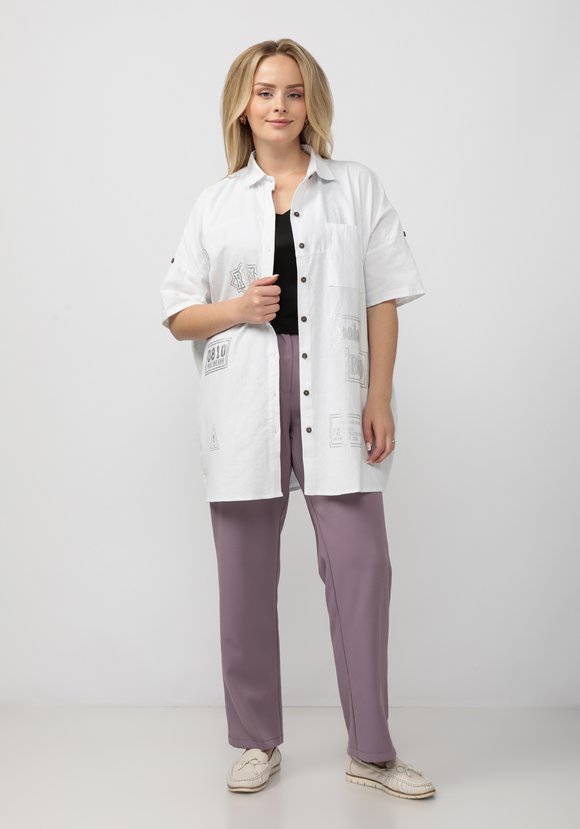 Удлиненная рубашка женская Каролин шир.  580, рис. 12