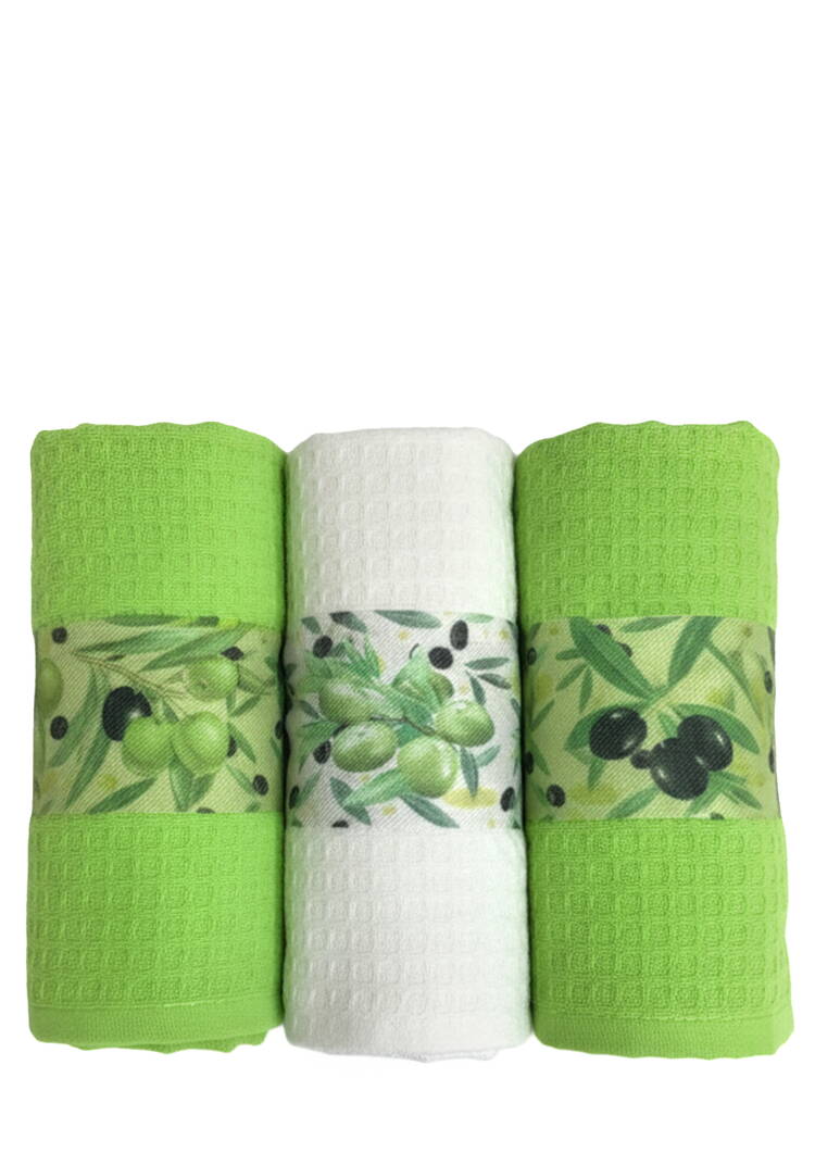 Полотенца вафельные в коробке, 3 шт. шир.  750, рис. 6