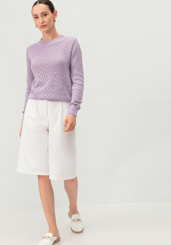 Джемпер с  ажурными ромбами шир.  580, рис. 2