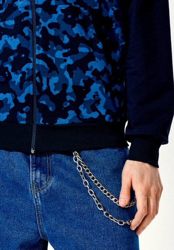 Толстовка с камуфляжным принтом и капюшоном шир.  580, рис. 14