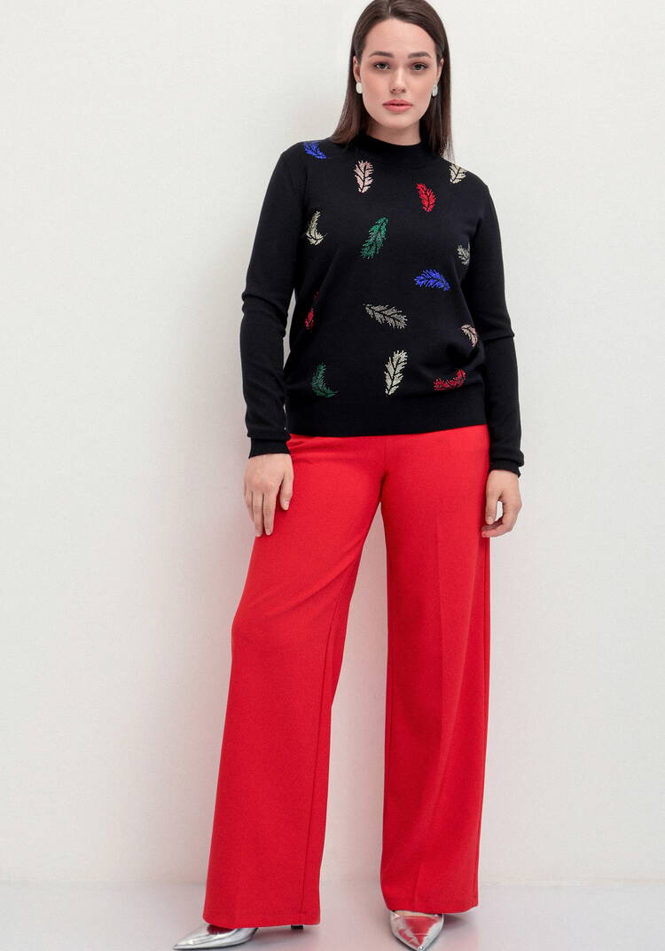 Джемпер с принтом в виде перьев шир.  750, рис. 10