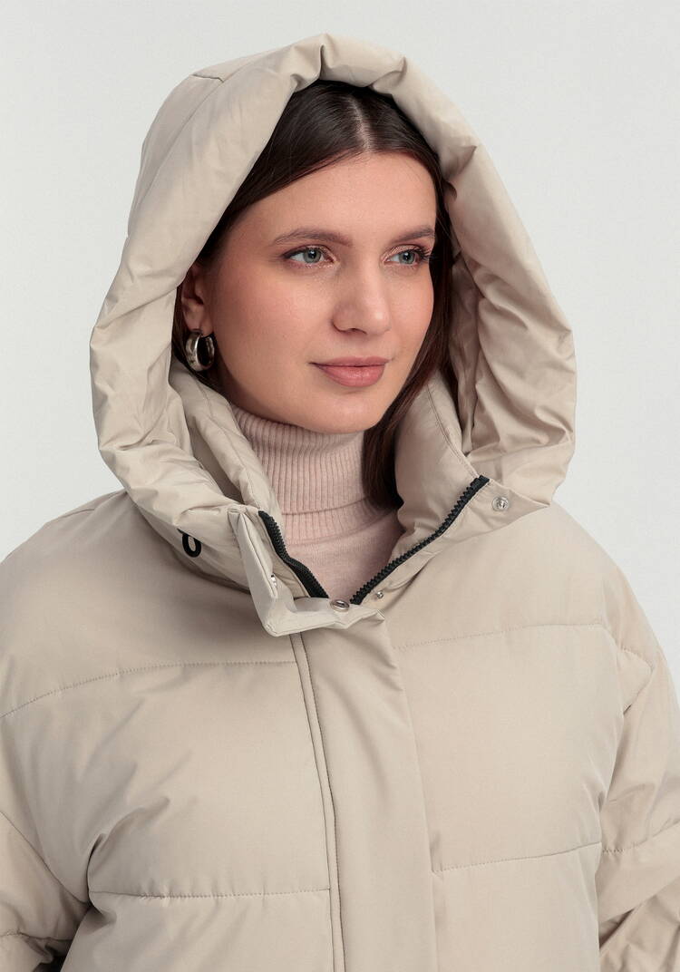 Пуховик стеганый с асимметричными карманами шир.  750, рис. 25