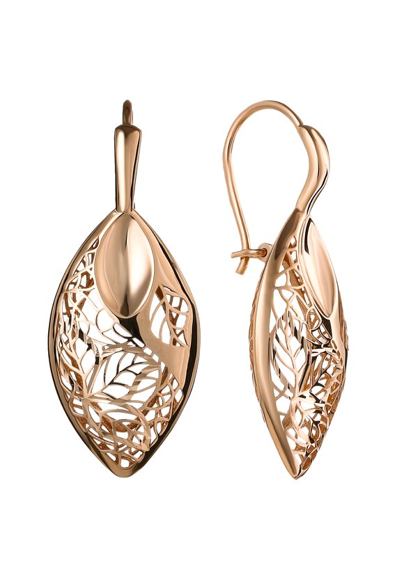 Серьги золотые Истинное наслаждение шир.  580, рис. 3