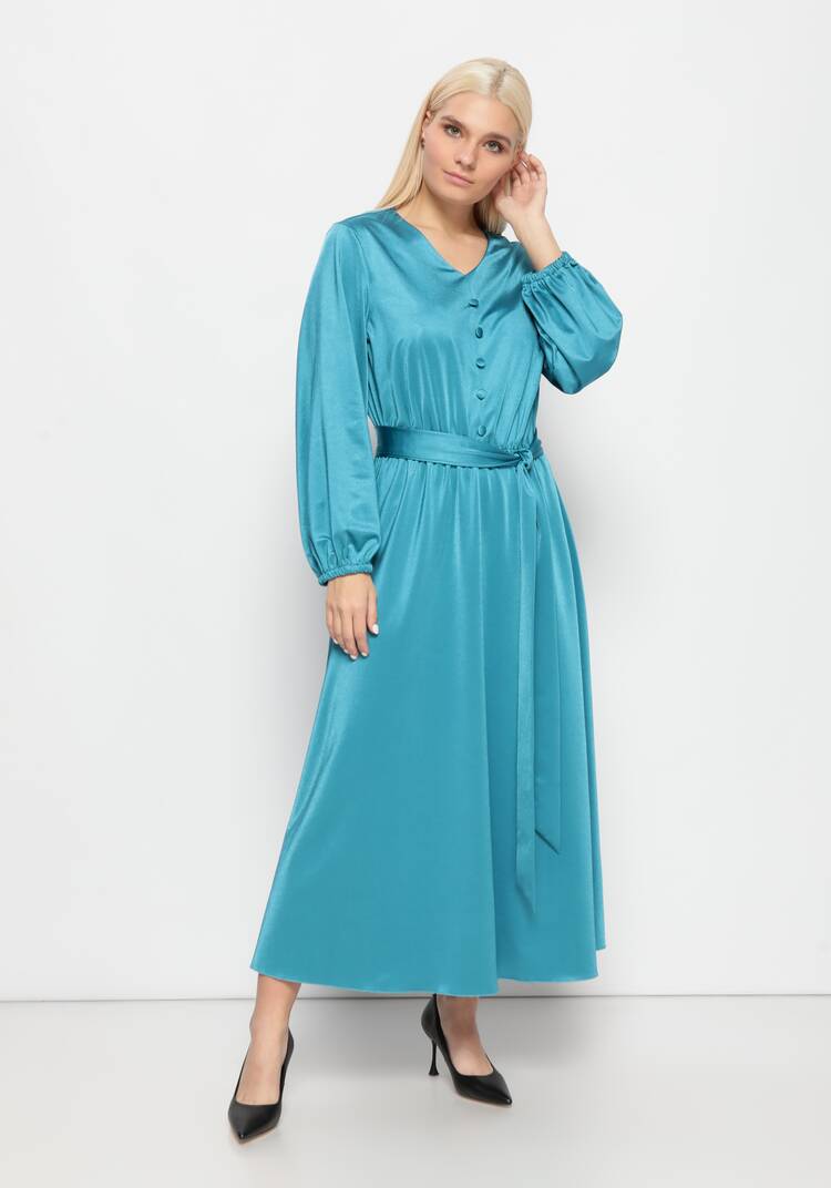 Платье с резинкой на талии и поясом шир.  750, рис. 11