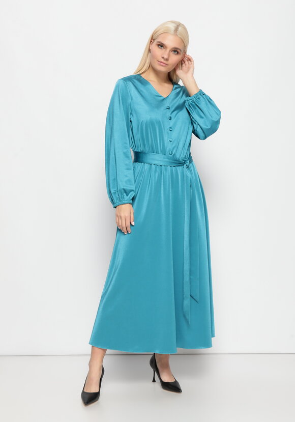 Платье с резинкой на талии и поясом шир.  580, рис. 11