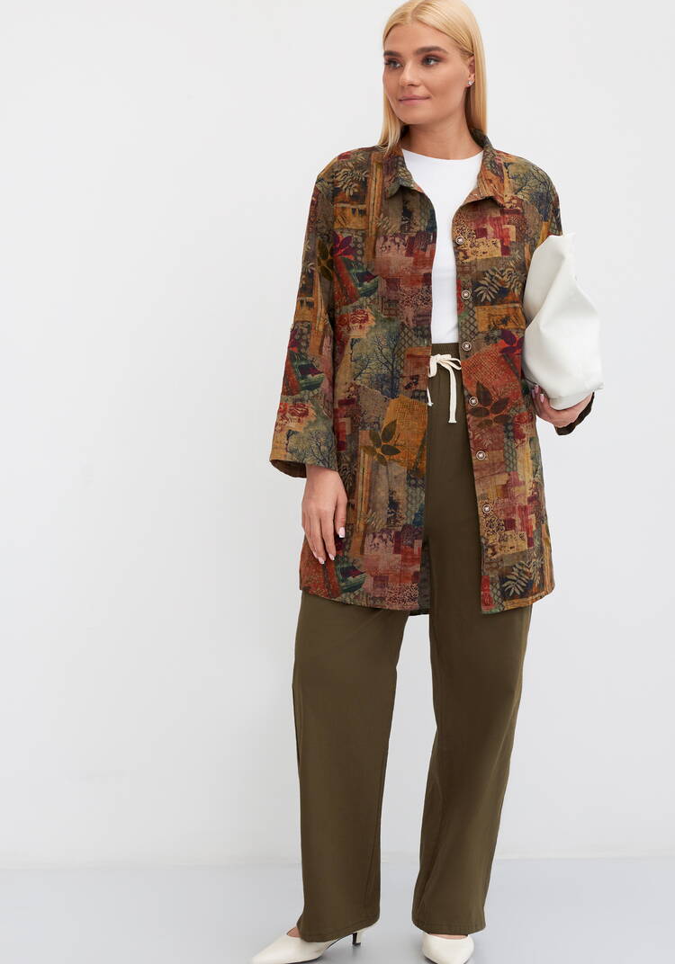 Брюки на резинке по поясу, прямые Симона шир.  750, рис. 13