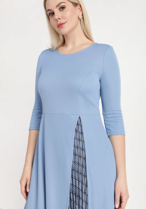 Платье с внутренней юбкой плиссе шир.  580, рис. 4