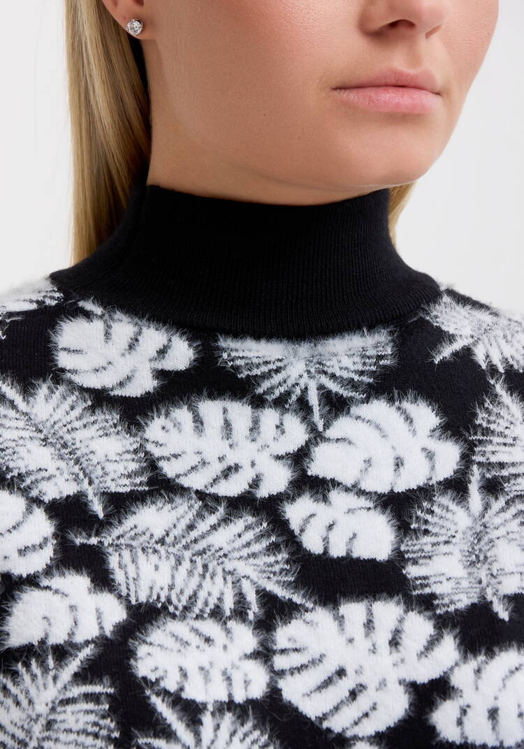 Туника пушистая с принтом шир.  750, рис. 39