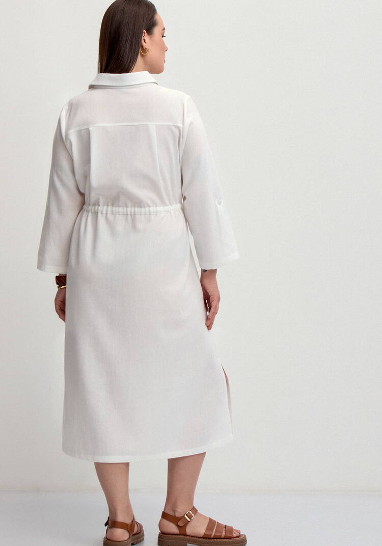 Платье-рубашка изо льна шир.  750, рис. 26