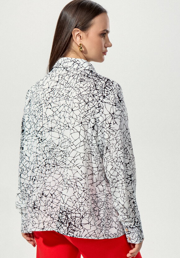 Блуза с отложным воротником двубортная шир.  580, рис. 11