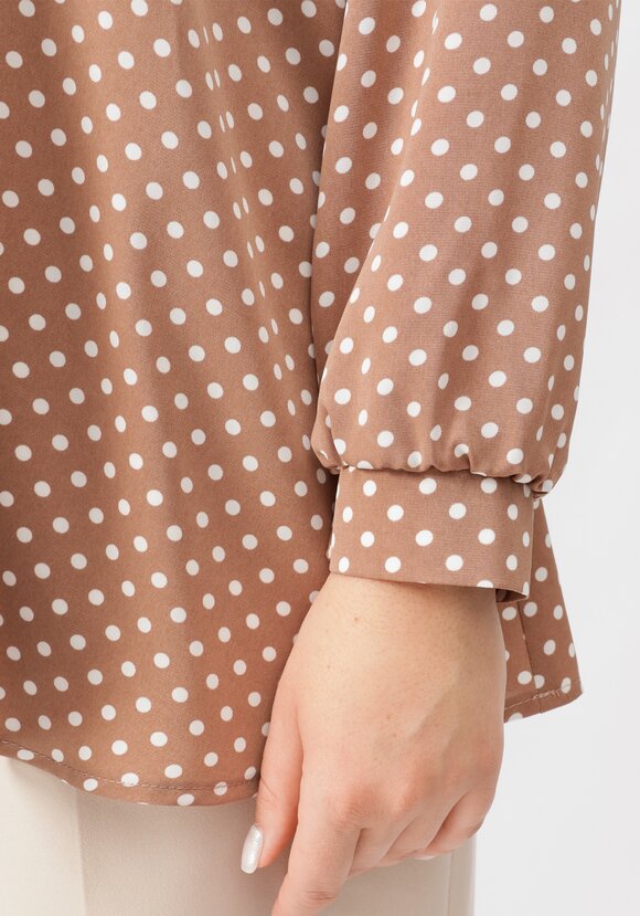 Блуза с ажурным кружевом в горох шир.  580, рис. 13