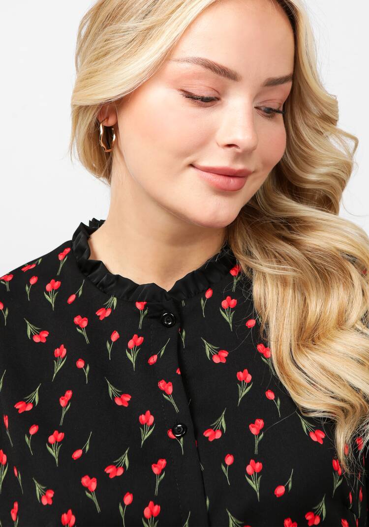 Блуза со съемным воротником на завязке шир.  750, рис. 7