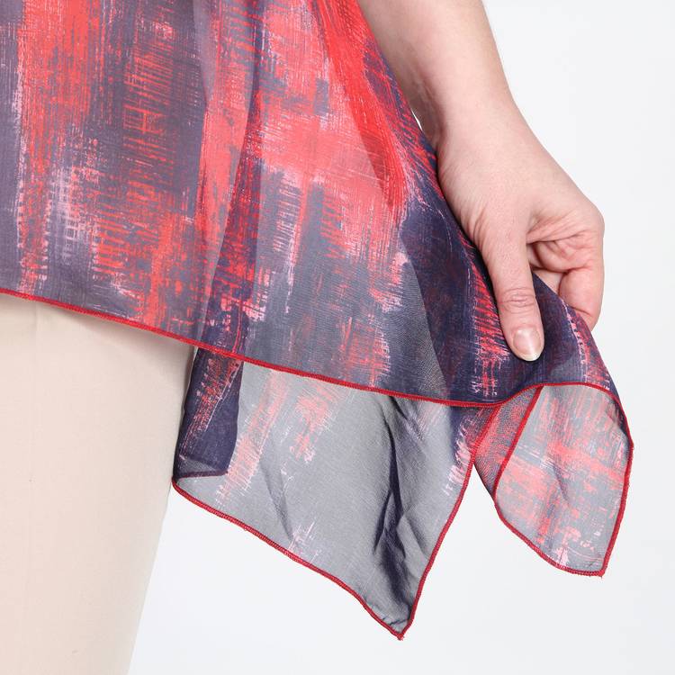 Туника из шифона с асимметричным низом шир.  750, рис. 8