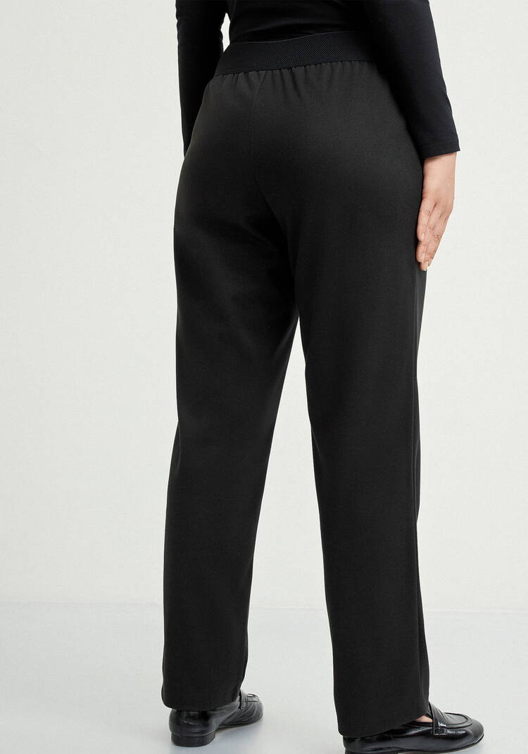 Прямые брюки на резинке с карманами шир.  750, рис. 11