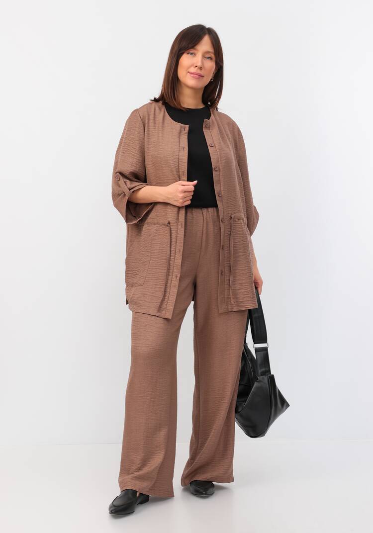 Кардиган на пуговицах с кулиской по талии шир.  750, рис. 8