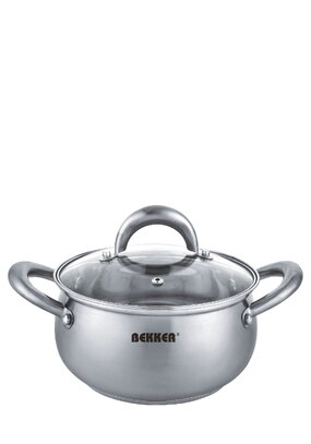 Кастрюля матовая из нержавеющей стали