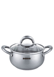 Кастрюля матовая из нержавеющей стали